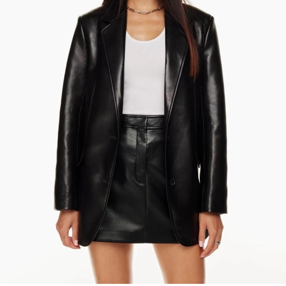 Aritzia Black Faux Leather Jacket! Perfect condition